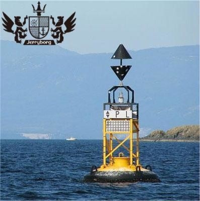Морской пластмассовый предупреждающий буй стальной плавучей причальной буи навигационной буи