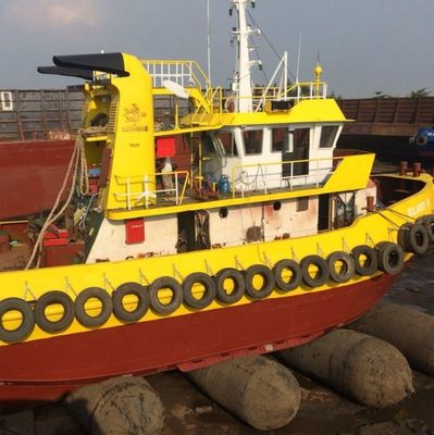 Воздушная подушка цилиндрического раздувного морского резинового корабля запуская